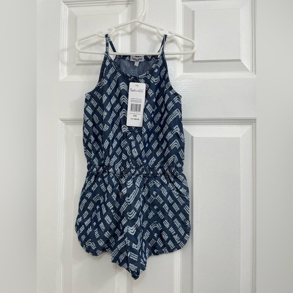🎈🎈🎈Splendid Girls Romper Color Dark Stone Size 4/5 NWT